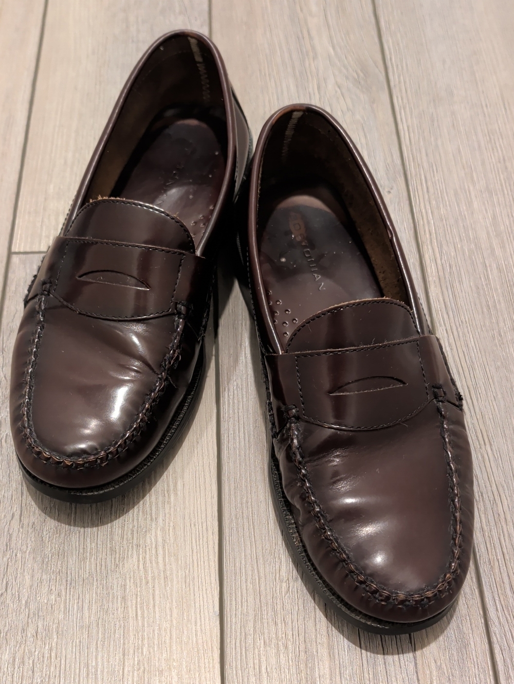 Bostonian Leather Penny Loafers In Cordovan